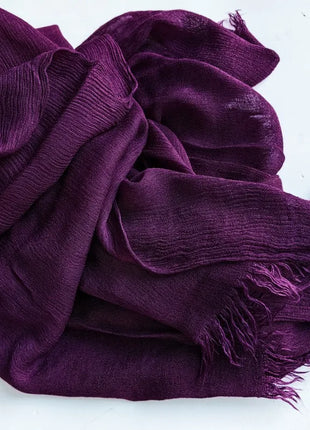 61 Colors Soft Cotton Viscose Scarf Rayon Material Muslim Hijab Mid Eastern Plain Solid Color Headscarf With Tassel