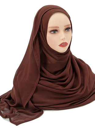 Muslim Modal Hijab Rayon Cotton Shawls for Women Plain Scarf Big Size Headscarf Islamic Turban Headband 190*85cm