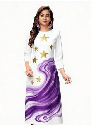 Muslim Women's Casual Fashionable  Kurt Dress Straight Tube Ethnic Slit hem Takchita Dress Abaya Robe Longue National style