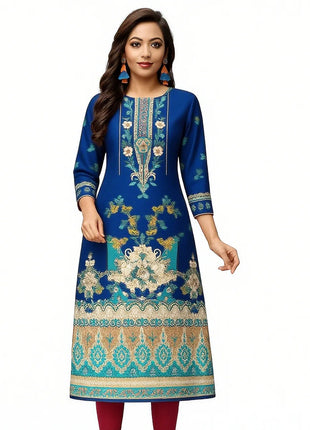 Muslim Kurtta Women Casual Fashion Dress Straight Tube Turkish Abaya Vetement Femme Flowers National style Kaftan Dress Moroccan