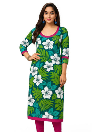 Muslim Kurtta Women Fashion Comfortable Dress Straight Tube Casual Ethnic Peacock Vestidos Longos Moroccan Kaftan Dress
