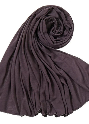 Hot Muslim Fashion Woman Soft Hijabs Scarf Shawl Plain Cotton Jersey Scarves Turban Women Long Shawls Head Wrap Headband Abaya