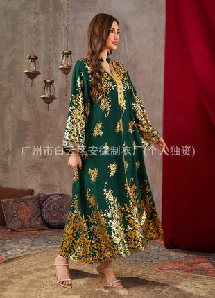 Eid Muslim Dress Women Party Abaya Print Ramadan Dresses Arab Long Robe Morocco Dubai Kaftan Islam Vestidos Jalabiya 2025