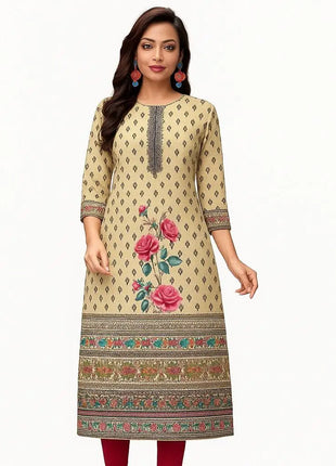 Muslim Dress Kurt Women's Fashionable Elegant Straight Tube Casual Flowers Color Elephant Pattern Abaya Femme Dubaï Slit hem