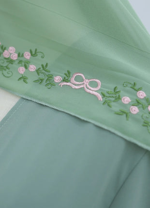 Luxurious Floral Embroidery Hijab Dress for Muslim Women Elegant Dubai Modest Abaya Eid Islam Party Jalabiya Turkey Kaftan Robe