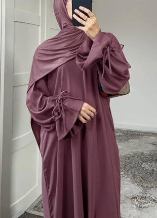 Ramadan Arabic Muslim Women Modest Dress 2025 Elegant Dubai Plain Abaya Islamic Church Clothing Fashion Loose Turkey Solid Robe