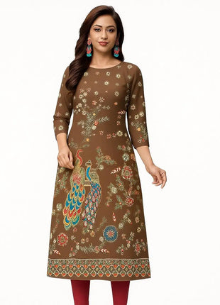 Muslim Kurtta Women Fashion Comfortable Dress Straight Tube Casual Ethnic Peacock Vestidos Longos Moroccan Kaftan Dress