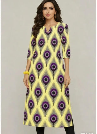 Muslim Kurtta women's Casual Fashion Dress National style Straight Tube Casual Ethnic Flower Round Neck Regular Design Sense
