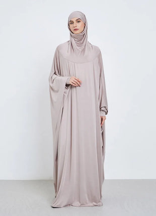 Islamic Prayer Abaya Muslim Women Abayas Long Sleeve Hooded Modesty Ramadan Dresses With Hijab Jilbabs Middle Eastern Kaftans
