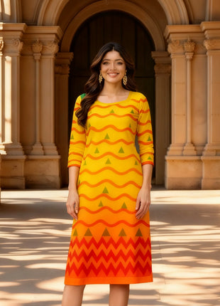 Muslim Kurt Women's Casual Fashion Dress Slit hem Straight Tube Casual Turkish Abaya National Style Musluman Bayan Elbise