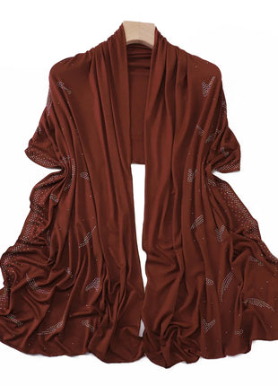 Bling Bling Rhinestone Scarf for Women Sparkling Sport Scarf Non-Shed Crystal Wrap Sun Protective musilim hijab Yoga Party Gift
