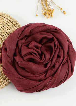 Muslim Cotton Linen Hijabs For Women Scarf Thin Plain Shawls Femme Musulman Soft Viscose Rayon Headscarf Islamic Turban Headband