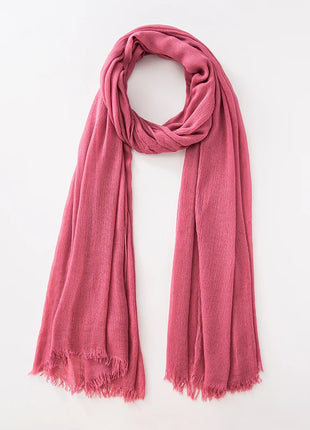 61 Colors Soft Cotton Viscose Scarf Rayon Material Muslim Hijab Mid Eastern Plain Solid Color Headscarf With Tassel