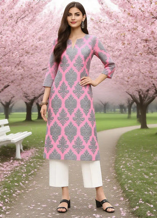 Dress Kurtta Women's Fashionable Straight Tube Casual Bright Flowers Patterns Robe Arabe Robe Traditionnelle Arabe Muslim
