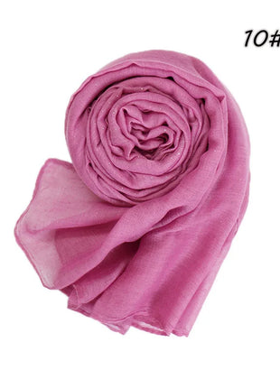 Shimmer Glitter Cotton Viscose Hijab Scarves For Women Muslim Long Shawls Headscarf Wraps Solid Headbands Stole Bufandas Turbans