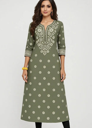 Muslim 2026 Dress Kurt Women's Fashionable And Elegant Long Sleeved Straight Tube Casual Round Neck Colorful Pattern Noble Skirt