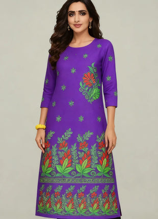 Muslim 2026 Dress Kurt Women's Fashionable And Elegant Slit Hem Kurtta Straight Tube Casual Modest Dress Abito Donna Musulmana