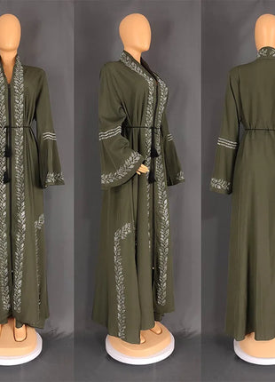Abaya Dubai Turkey Women Kimono Rhinestones Robe Modest Islamic Cardigan Arab Femme Kaftan Morocco Maxi Eid Muslim Luxury Dress