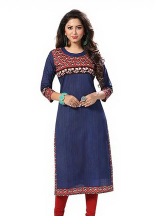Muslim Kurt Women's Fashionable And Comfortable Dress With Flowers Straight Tube And National style Abito Donna Musulmana