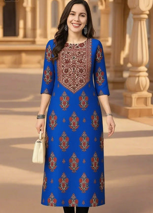 Muslim Women's Fashionable Comfortable Kurt Dress Slit hem Straight Tube Casual Ethnic Abaya Abito Donna Musulmana