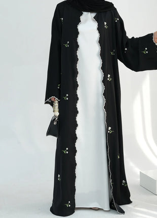 Eid Muslim Abaya for Women Embroidery Cardigan Dresses Abayas Ramadan Morocco Dubai Jalabiya Kaftan Vestidos Arab Long Robe 2025