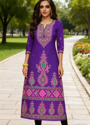 Muslim Women Kurt Casual Dress Middle Eastern Straight Casual Ethnic Flower Mandarin National Style Caftan Marocain Femme