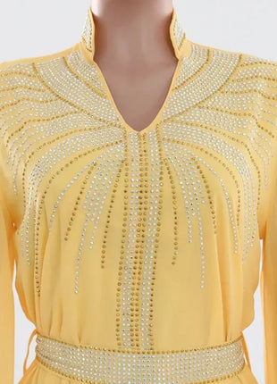 Luxury Abaya Diamonds Muslim Elegant Women Dresses Caftan Moroccan Dubai Kaftan Gown Evening Party Eid Long Maxi Dresses