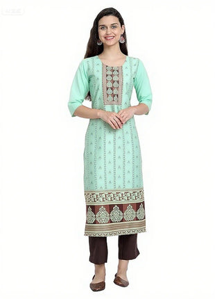 Muslim Women Kurt Casual Dress Slit hem Straight Casual Ethnic Turkish Abaya Mandarin Flowers Regular Size 3D Design Suitable