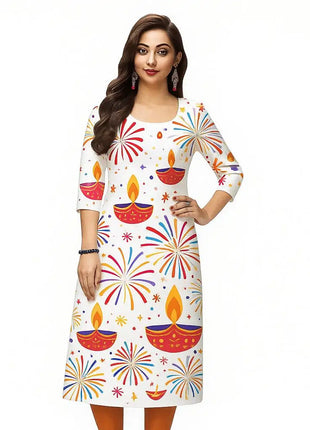 National style Kurt Women's Fashion Comfortable Slit hem Straight Casual Ethnic Flowers Pattern Robe Abito Donna Musulmana