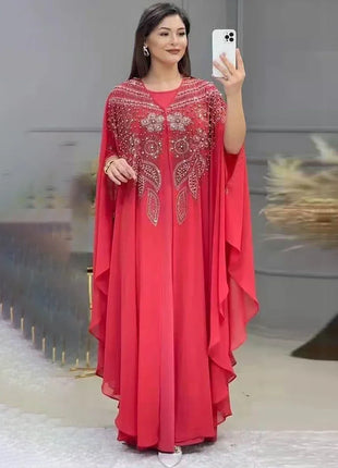 Abayas For Women Dubai Luxury 2024 Chiffon Boubou Muslim Fashion Dress Caftan Marocain Wedding Party Occasions Djellaba Femme