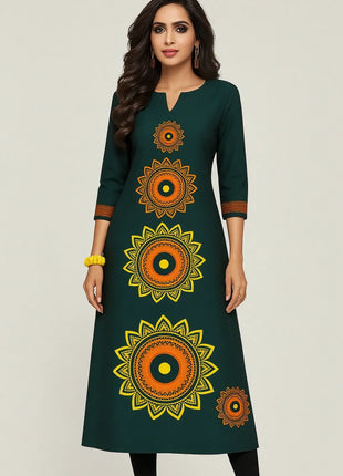 Dress Kurt women's Fashionable Long Sleeved Straight Tube Casual Elephant Pattern 2026 robe marocain islamic prayer clothes