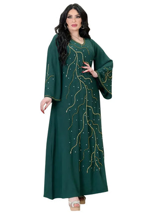 Caftan Eid Elegant Muslim Women Dress Ramadan Party Dubai Abaya Turkey Islam Long Evening Dresses Musulmane Elegant Vestidos