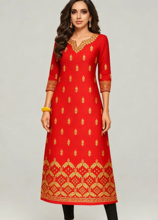 Muslim Dress Kurt Women's Fashionable And Elegant National Style Straight Tube Casual Round Neck Colorful Elephant Pattern Dress