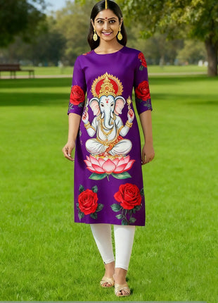 Muslim Dress Kurt Women Fashionable Elegant Straight Tube Casual Slit hem Color Peacock Pattern Islamic Clothing For Women