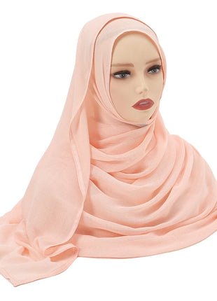 Muslim Modal Hijab Rayon Cotton Shawls for Women Plain Scarf Big Size Headscarf Islamic Turban Headband 190*85cm