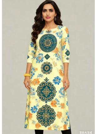 National style Women Kurt Casual Dress Long Sleeve Straight Casual Ethnic Flower Mandarin 3D Design Suitable Ladies Abaya Muslim