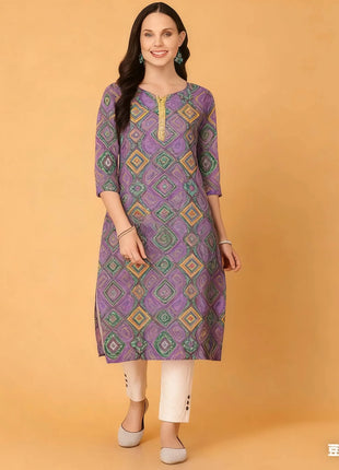 National style Kurt Women's Fashion Comfortable Slit hem Straight Casual Ethnic Flowers Pattern Robe Abito Donna Musulmana