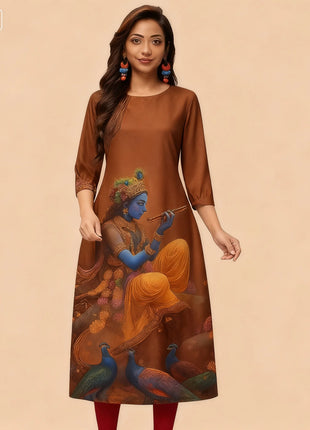 Muslim Dress Kurt Women's Fashionable Elegant Straight Tube Casual Flowers Color Elephant Pattern Abaya Femme Dubaï Slit hem