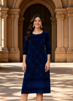 Muslim Peacock Kurtta Women Casual Fashion Dress National style Straight Tube Casual Ethnic Abito Donna Musulmana Turkish Abaya