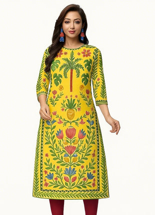 Muslim Women's Kurt Fashionable And Elegant Flowers Straight Tube Casual Comfortable Dress 2026 Abito Donna Musulmana Slit hem