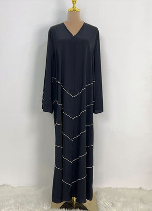 Eid Muslim Women Abaya Morocco Party Dress Abayas Elegant Prayer Diamond Long Sleeve Robe Dresses Ramadan Musulman Maxi Vestidos
