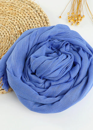 Muslim Cotton Linen Hijabs For Women Scarf Thin Plain Shawls Femme Musulman Soft Viscose Rayon Headscarf Islamic Turban Headband