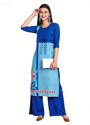 Muslim Women Kurtta Casual Dress National Style Straight Casual Ethnic Peacock Mandarin Design Turkish Abaya Slit hem