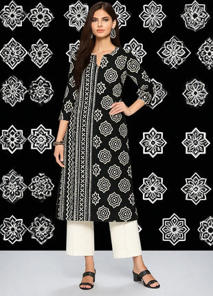 Muslim Women Kurt Casual Dress Long Sleeve Straight Casual Ethnic Flower Mandarin National Style Caftan Marocain Femme