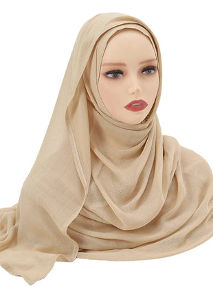 Muslim Modal Hijab Rayon Cotton Shawls for Women Plain Scarf Big Size Headscarf Islamic Turban Headband 190*85cm