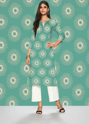 Muslim Kurtta Women's Casual Fashion Dress Long Sleeved Straight Tube Casual Ethnic Flower Abaya Musulmane Modest Dress