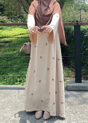 Luxury Dubai Butterfly Embroidery Abaya Muslim Women Modest Dress Islamic Femme Vacation Outfit 2025 Fashion Turkey Kaftan Robe