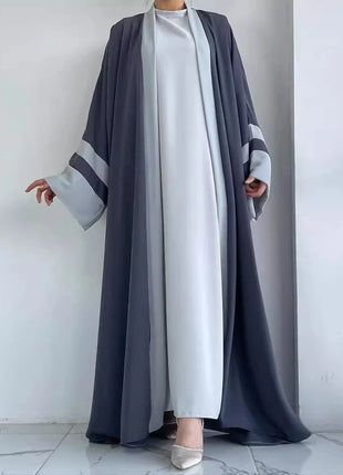 Eid Muslim Dress & Abayas for Women 2 Piece Set Musulman Ensembles Morocco Ramadan Caftan Abaya Kaftan Dubai Arab Long Robe 2024