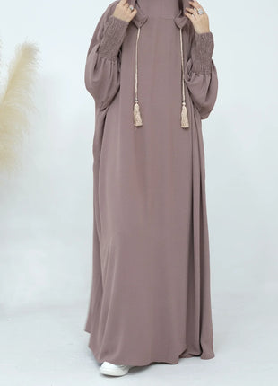 2024 Clothes for Muslim Women Fashion Summer Autumn Muslim Long Sleeve Solid Color Long Abaya Hijab Dress Kaftan Abaya Dubai