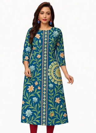 Muslim Kurtta Women's Fashionable Comfortable Kurt Dress 2026 Straight Tube Slit hem Casual Ethnic Middle Eastern Arabic Dress